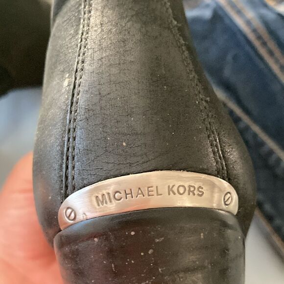 Michael Kors Black Leather Heels Sz 7 - Picture 9 of 9